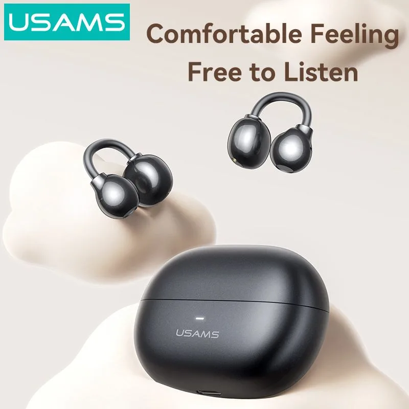 USAMS earphones με θήκη φόρτισης Echo R02, OWS, Φ11mm, 50/300mAh, μαύρα — εικόνα 7
