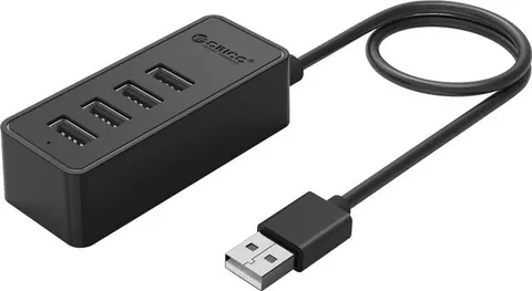 ORICO USB hub W5P-U2, 4x θυρών, USB 2.0, 480Mbps, USB σύνδεση, 1m καλώδιο, μαύρο