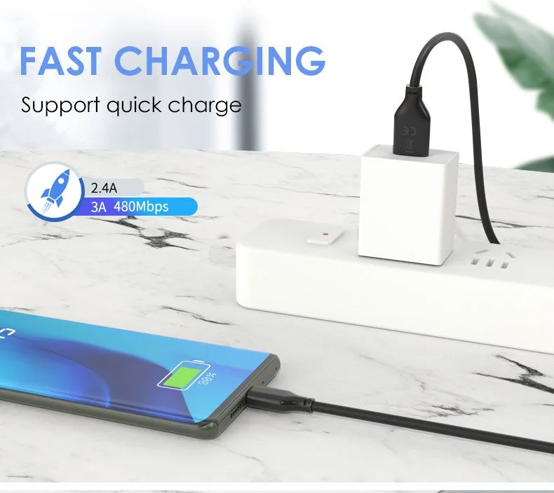 CABLETIME καλώδιο USB-C σε USB U323A, 3A, 480Mbps, 1m, μαύρο — εικόνα 4