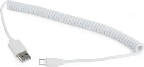 CABLEXPERT καλώδιο Micro USB Spiral , 1.8m White
