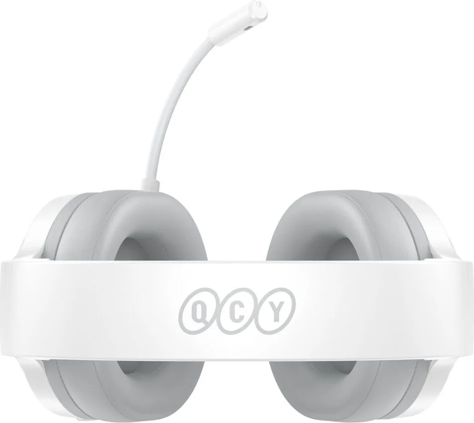 QCY Heroad V200 Wireless Quad White - Bluetooth & WiFi & USB-A & USB-C RGB Gaming Headset PS4/PS5/PC — εικόνα 4