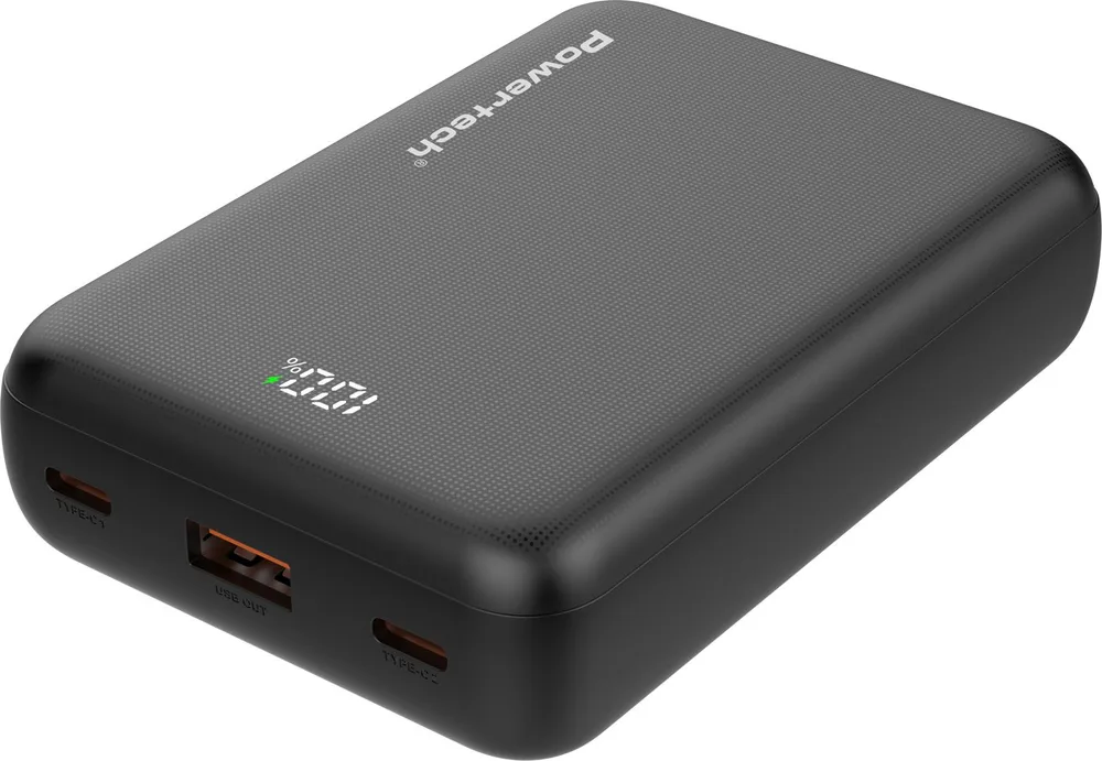 POWERTECH power bank PT-1503 με οθόνη, 20000mah, 22.5W, μαύρο — εικόνα 2