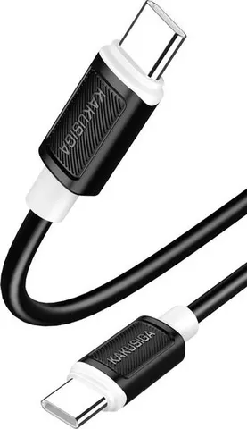 KAKUSIGA καλώδιο USB-C σε USB-C KSC-998, σιλικόνης, 100W, 480Mbps, 1m, μαύρο