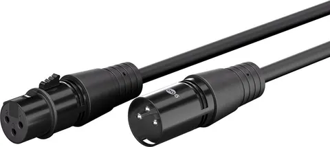GOOBAY καλώδιο προέκτασης ήχου XLR 80028, 1m, μαύρο