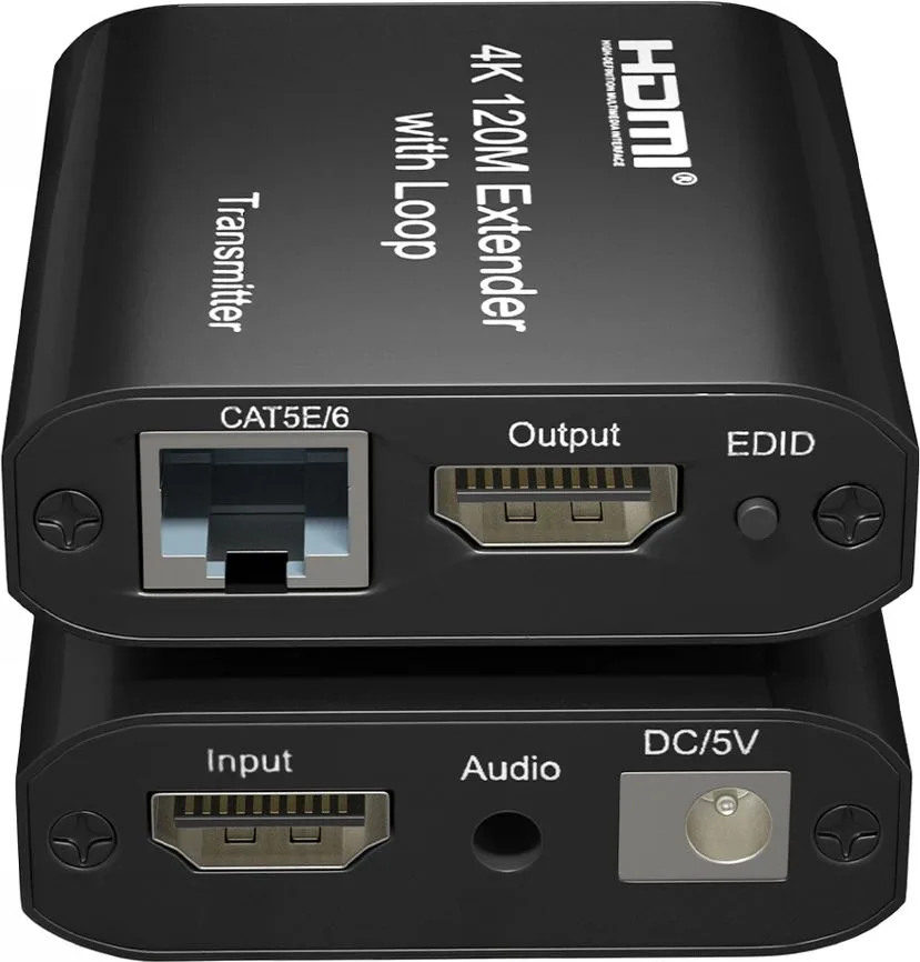 POWERTECH HDMI video extender CAB-H195 μέσω καλωδίου RJ45, 4K/30Hz, με loop, έως 120m — εικόνα 3