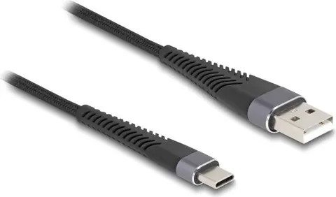 DELOCK καλώδιο USB σε USB-C 81122, 60W, 480Mbps, 2m, μαύρο