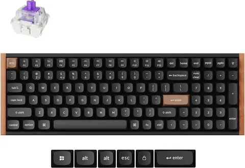 Keychron K4 HE (K4H-F1) Special Wood Edition Wireless Magnetic Hall Effect RGB Keyboard 96% US