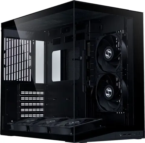LIAN LI O11D Mini V2 Flow Black - ATX PC Gaming Case - 5x Fans - Improved Airflow - GPU Support Brac