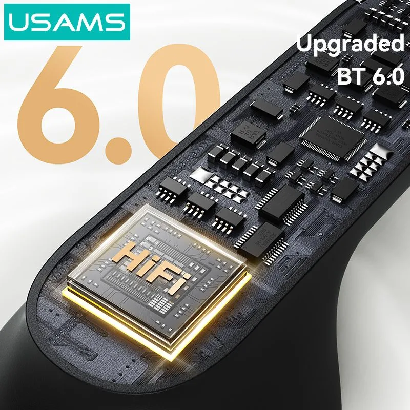 USAMS earphones με θήκη φόρτισης E05, True Wireless, BT 6.0, μαύρα — εικόνα 4