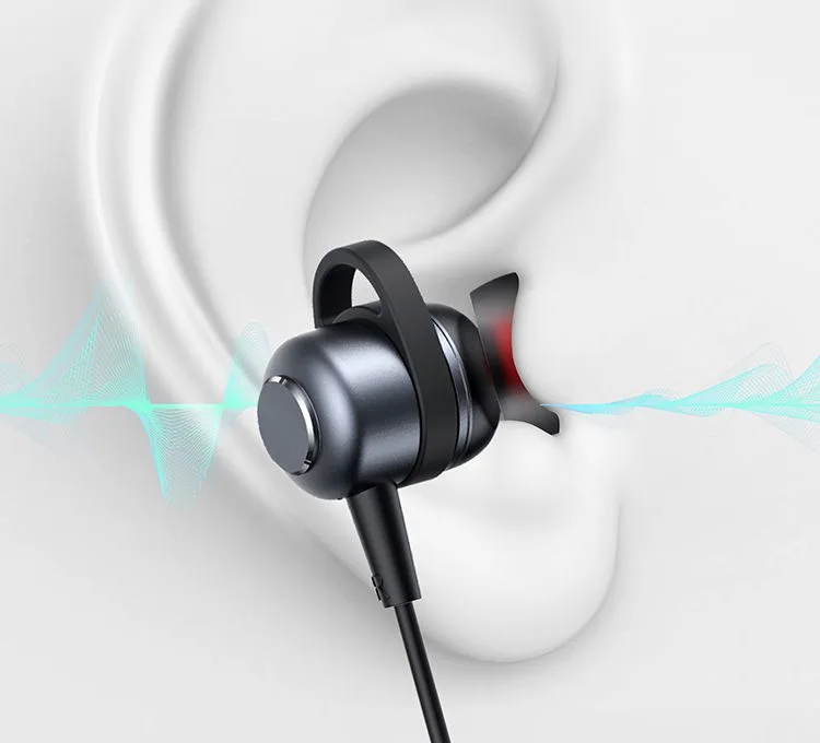 USAMS earphones με μικρόφωνο US-SJ758, USB-C σύνδεση, μεταλλικά, 1.2m, γκρι — εικόνα 3