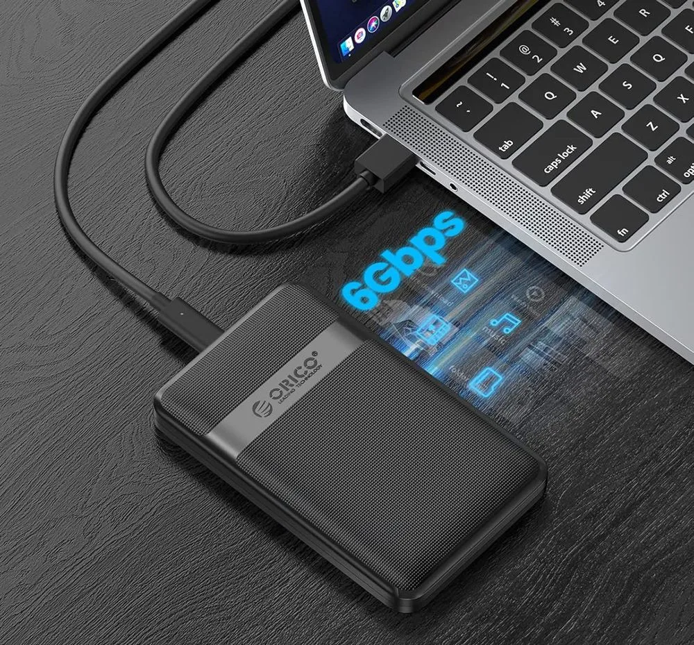 ORICO θήκη για 2.5" SATA HDD/SSD 2577C3-V1, 6Gbps, μαύρη — εικόνα 2
