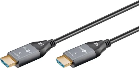 GOOBAY καλώδιο HDMI 2.1 65558 με Ethernet, AOC, 8K/60Hz, 48 Gbps, 10m, μαύρο