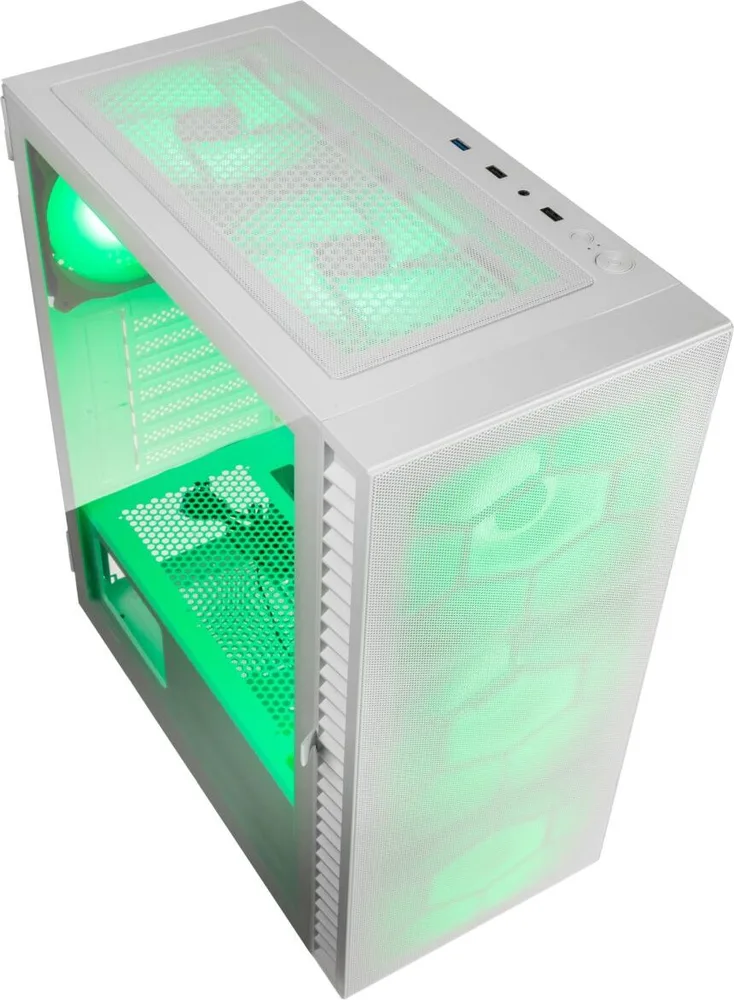 Kolink Observatory HF Mesh ARGB Midi Tower Case - White (with 6 ARGB fans - 3x140mm & 3x120mm ) — εικόνα 2