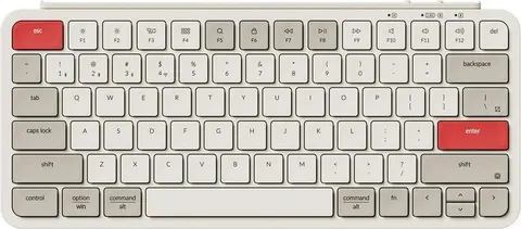 Keychron B1 Pro (B1P-K13) Ultraslim Mini Wireless BT Keyboard ZMK Online customize Retro Red 75% US