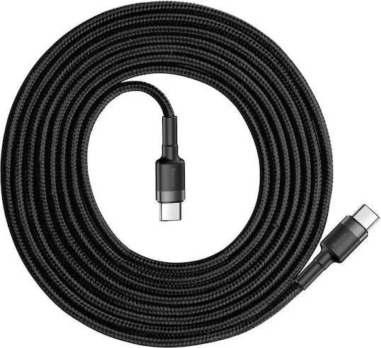 BASEUS Cafule, καλώδιο φόρτισης, Type-C ΣΕ Type-C, 2m, 60W, γκρι, μαύρο — εικόνα 2