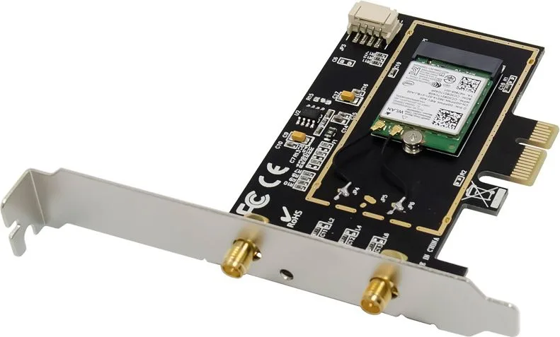 POWERTECH κάρτα επέκτασης PCIe ST718, AC7260 Dual-Band Wireless — εικόνα 2