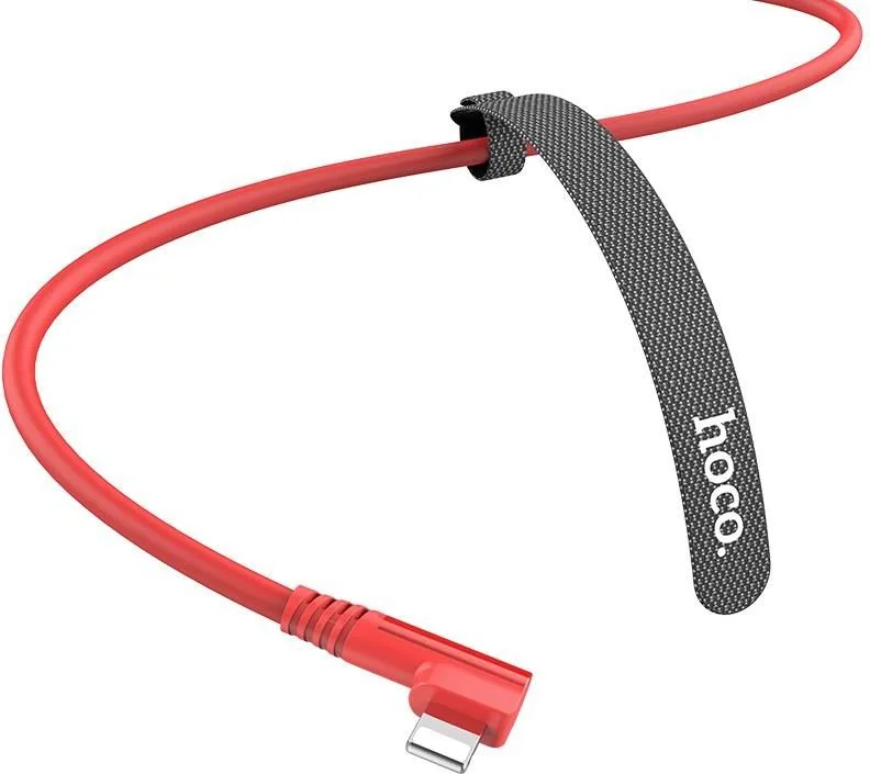 HOCO U83 Puissant Silicone Charging Cable FOR Lightning, κόκκινο — εικόνα 2