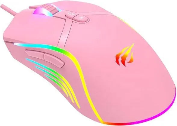 HAVIT ποντίκι Gaming MS1026, με LED, ροζ — εικόνα 2