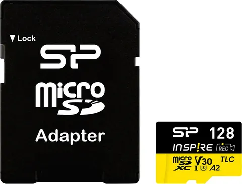SILICON POWER κάρτα μνήμης microSDXC Inspire, 128GB, UHS-I U3 A1 V30