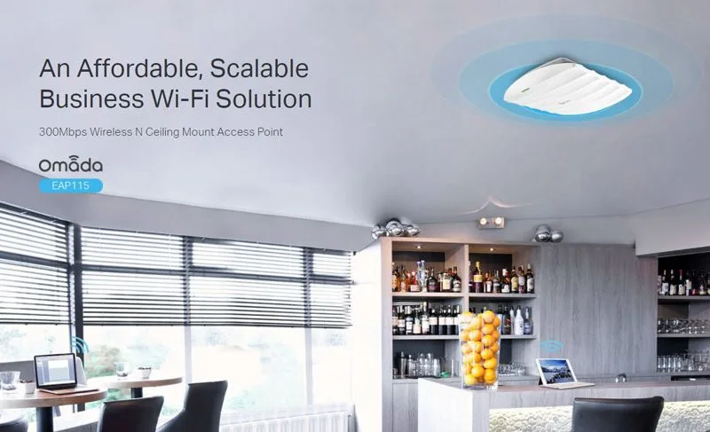 TP-LINK ασύρματο access point EAP115, 300Mbps, οροφής, Ver. 4.0 — εικόνα 2