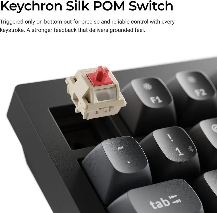 Keychron V6 Ultra (V6U-D1) QMK/VIA 8K Wireless Custom Mechanical Keyboard Red Switch RGB 100% US — εικόνα 4