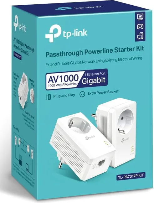 TP-LINK Powerline kit TL-PA7017P, Passthrough, AV1000 Gigabit, Ver. 4.0 — εικόνα 5