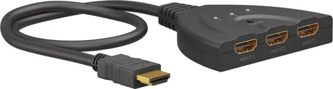 GOOBAY HDMI switch 58487, 3-in σε 1-out, 4K/30Hz, μαύρο