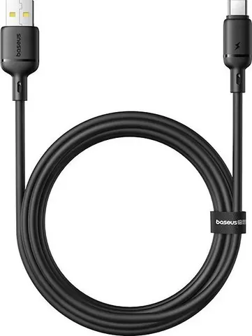 BASEUS Silky Series καλώδιο ΓΡΗΓΟΡΗΣ φόρτισης, Type-C, 2m, 3A, μαύρο