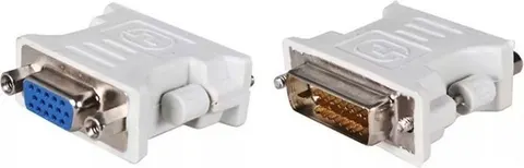 POWERTECH αντάπτορας DVI 24+1 αρσενικό σε VGA θηλυκό CAB-G020, λευκός