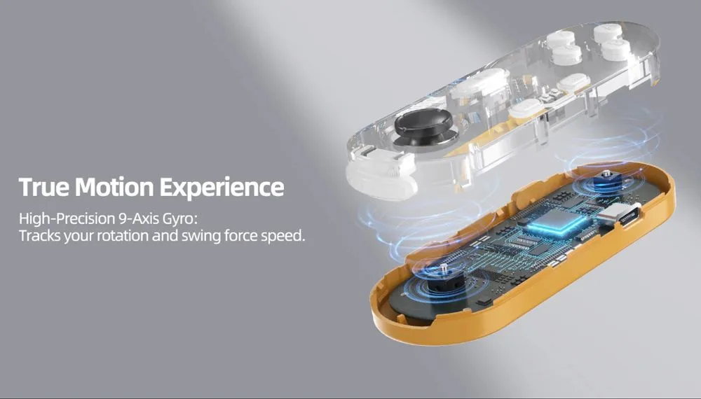 MECOOL σετ ασύρματων motion gamepad KidzMove GM2 για Android smart TV & TV Box, κίτρινο, 2τμχ — εικόνα 6