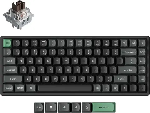 Keychron K2 Ultra (K2U-J3) ZMK Wireless 8K Mechanical Keyboard Brown Switch (Hot-Swap) 75% Us Layout