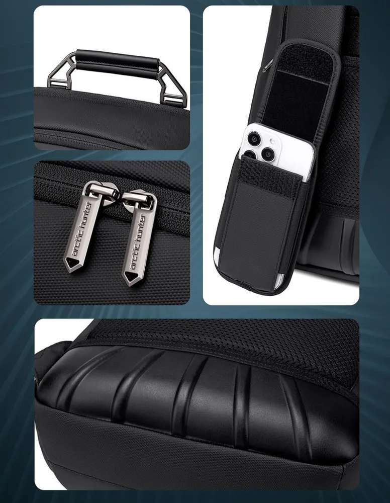 ARCTIC HUNTER τσάντα πλάτης B00915 με θήκη laptop 15.6", USB, 20L, μαύρη — εικόνα 8