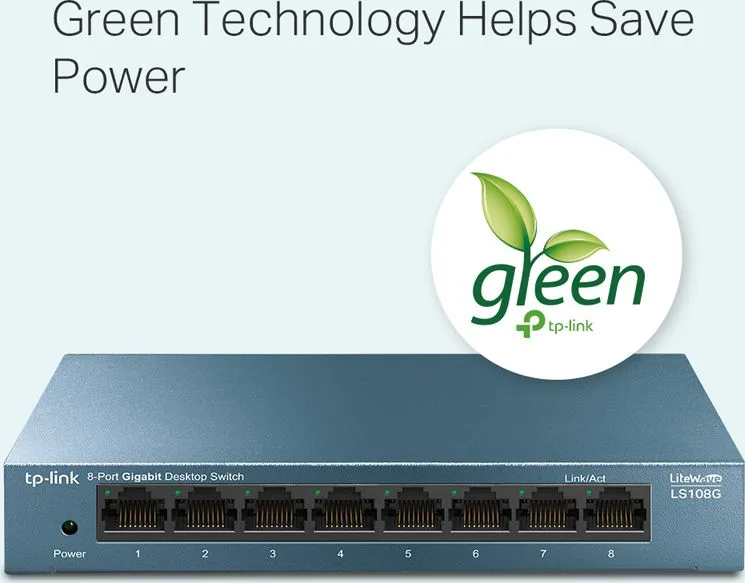 TP-LINK Desktop Switch LS108G, 8-port 10/100/1000Mbps, Ver. 1.0 — εικόνα 5