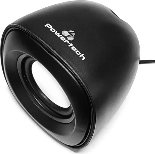 POWERTECH ηχεία Essential sound PT-844, 2x 3W, 3.5mm, μαύρα — εικόνα 2