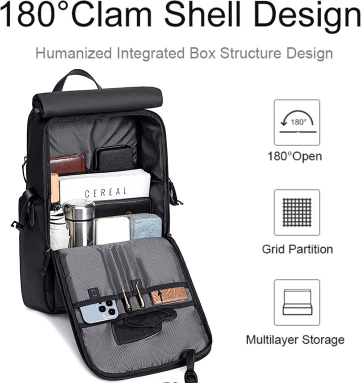 ARCTIC HUNTER τσάντα πλάτης B00562 με θήκη laptop 15.6", 20L, USB, μαύρη — εικόνα 2