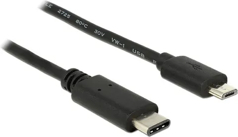 POWERTECH Καλώδιο USB Type-C σε USB Micro CAB-UC011, 1m, μαύρο