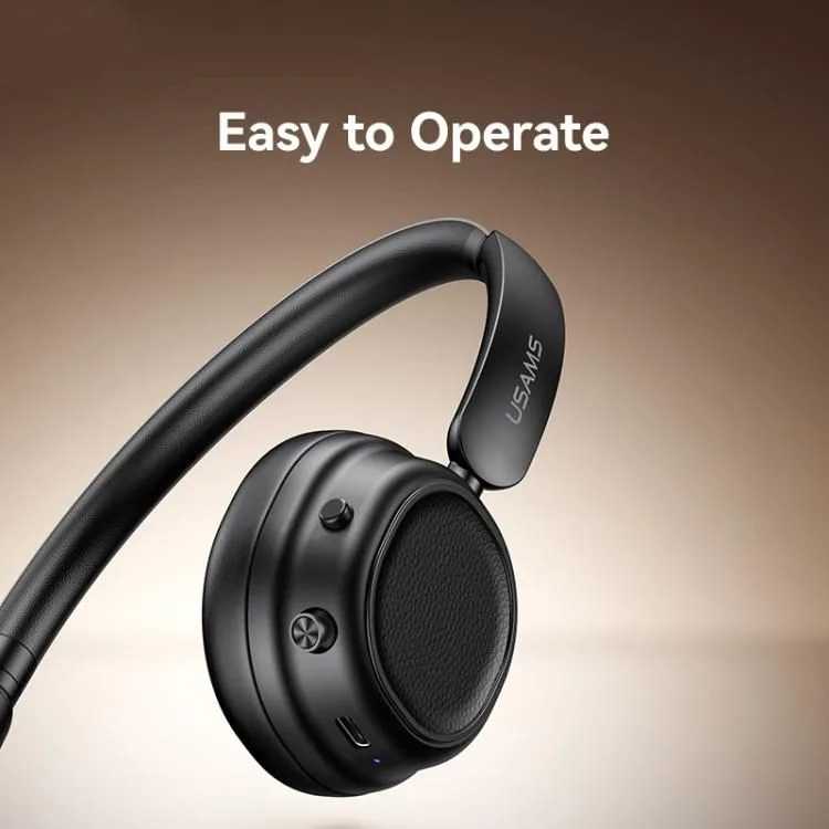 USAMS headphones SR01, ασύρματα, ANC, Φ40mm, 350mAh, μαύρα — εικόνα 7