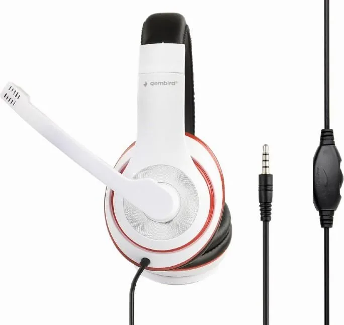 GEMBIRD Headset Λευκο/κοκκινο MHS-003 — εικόνα 3