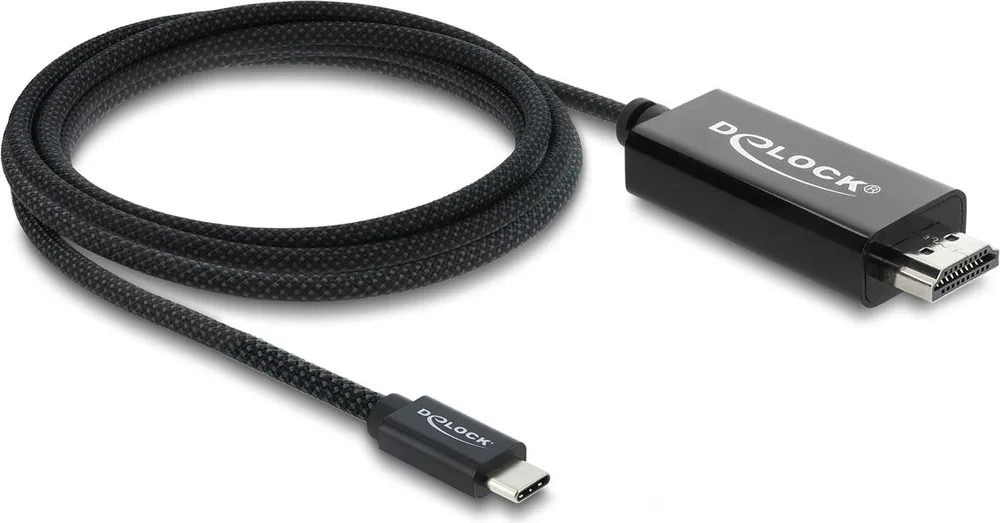 DELOCK καλώδιο USB-C σε HDMI 81704, 4K/60Hz, 2m, μαύρο — εικόνα 2