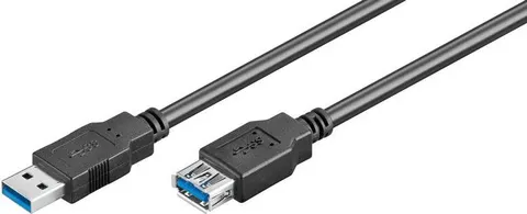 GOOBAY καλώδιο USB 3.0 σε USB (F) 93998, copper, 1.8m, μαύρο
