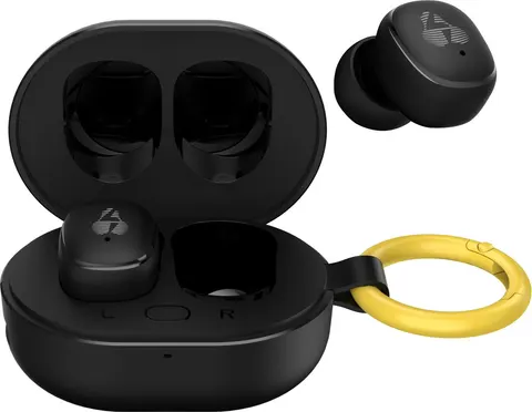 POWERTECH earphones με θήκη φόρτισης PT-1392, True Wireless, 6mm, 25/230mAh, μαύρα