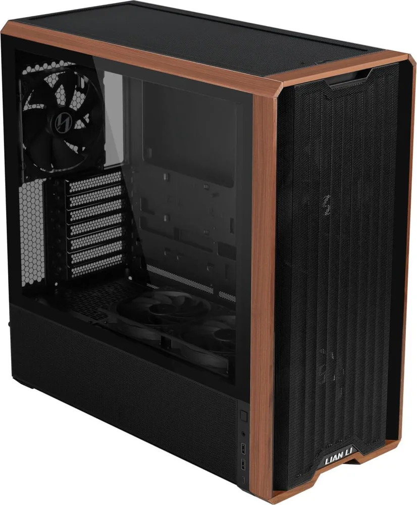 LIAN LI LANCOOL 217 Black - Wood Accent - ATX PC Case (5 FANS) 2 x 170mm, 1 x 140mm & 2 x 120mm PWM — εικόνα 2