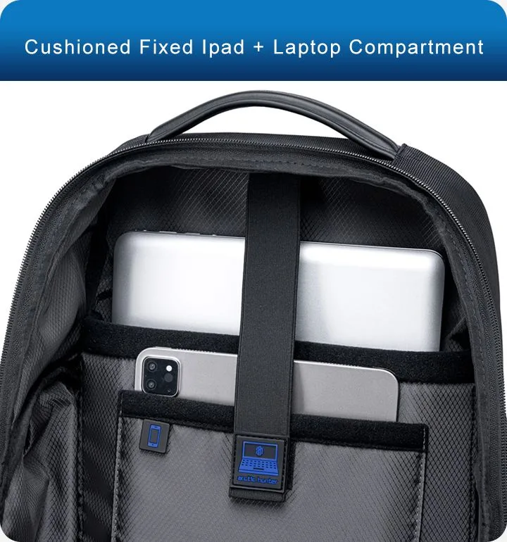 ARCTIC HUNTER τσάντα πλάτης B00683 με θήκη laptop 15.6", USB, 20.5L, μαύρη — εικόνα 6