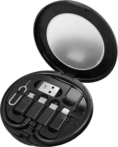 POWERTECH all in one κιτ φόρτισης με καλώδιο & αντάπτορες CAB-U161, 60W, 30cm, μαύρο