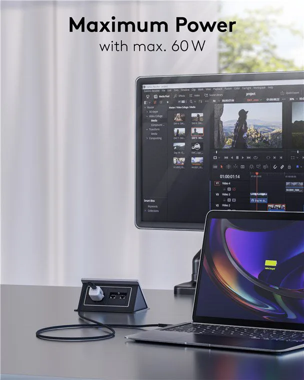 GOOBAY καλώδιο USB-C σε USB 74527, 60W, 480Mbps, 2m, μαύρο — εικόνα 3