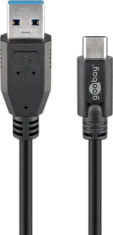 GOOBAY καλώδιο USB σε USB-C 73141, 15W, 5Gbps, 3m, μαύρο