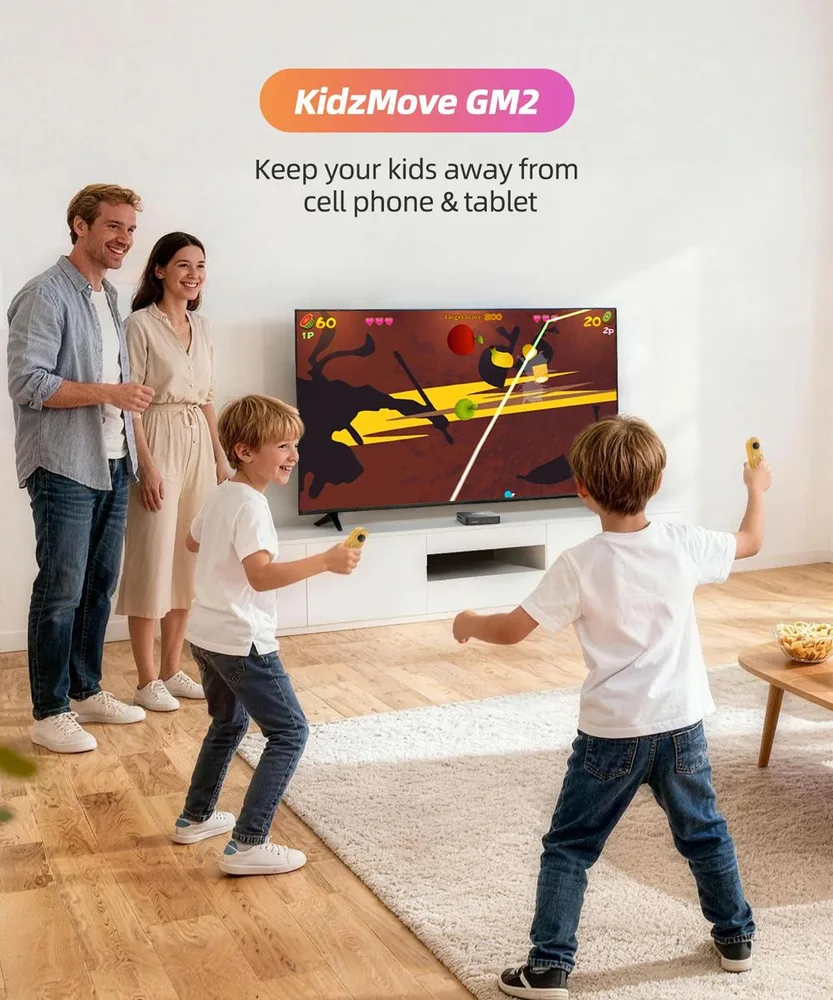 MECOOL σετ ασύρματων motion gamepad KidzMove GM2 για Android smart TV & TV Box, κίτρινο, 2τμχ — εικόνα 2