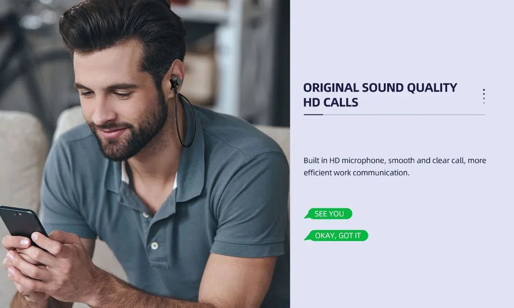 CELEBRAT earphones A20 με μαγνήτη, Bluetooth, 10mm, 70mAh, μαύρα — εικόνα 3
