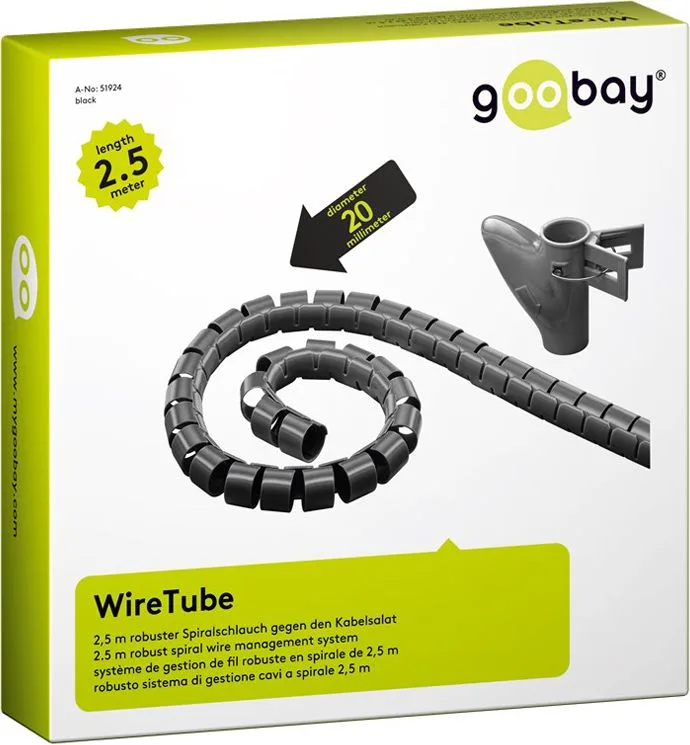 GOOBAY δεματικό καλωδίων 51924, πλαστικό, Φ20mm, 2.5m, μαύρο — εικόνα 3