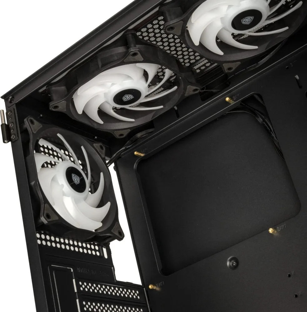 Kolink Observatory HF Glass ARGB Midi Tower Case - Black (with 6 ARGB fans - 3x140mm & 3x120mm) — εικόνα 4